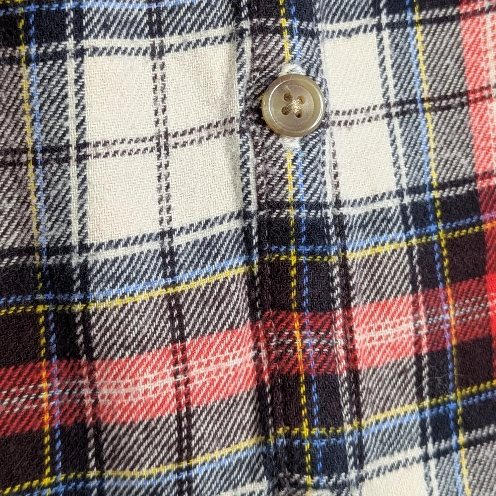 ✨3/$15 Old Navy Red White Black Plaid Winter Holiday Flannel Button Up Dress 5T